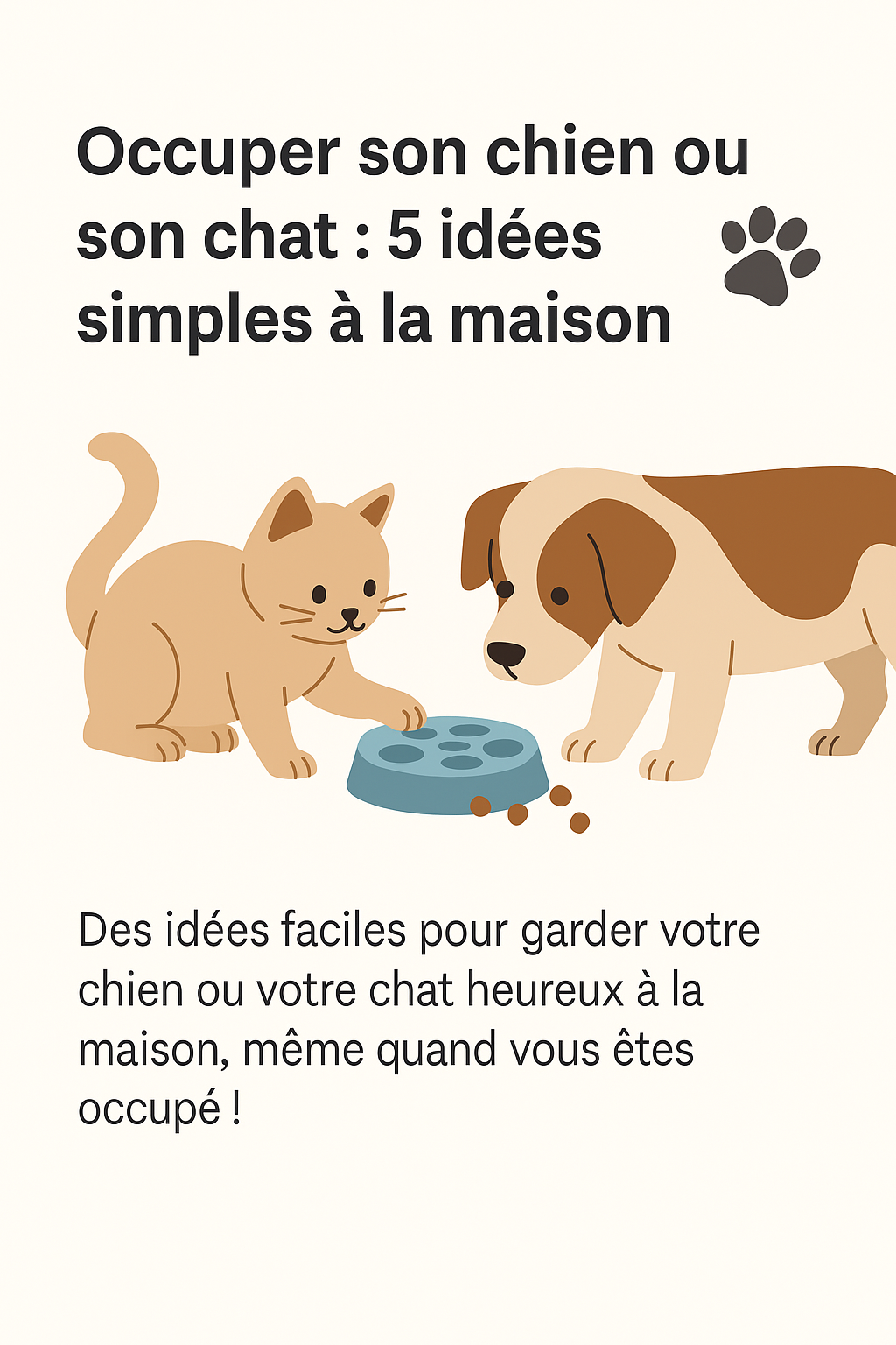 Occuper son chien ou son chat : 5 idées simples à la maison 🐾