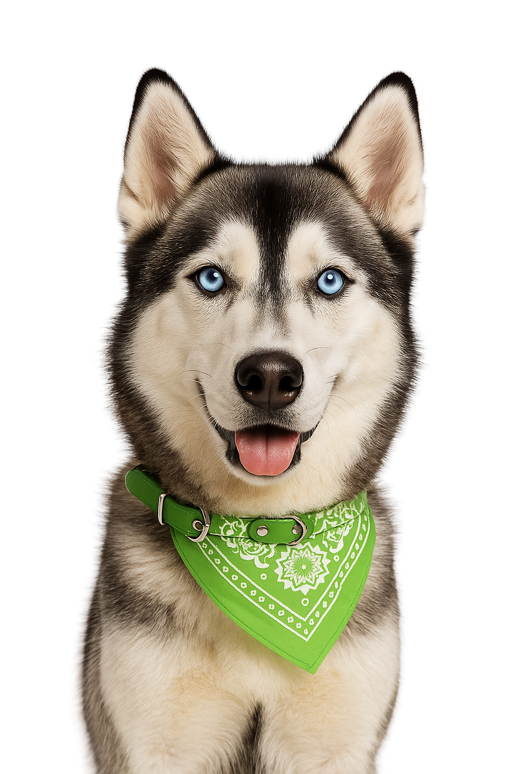Bandana vert pour chien