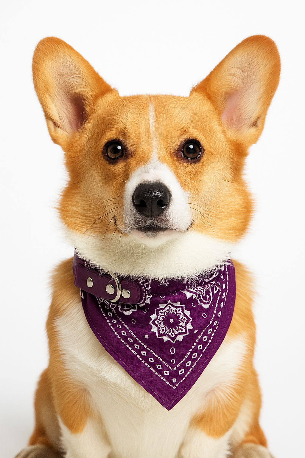 Bandana violet pour chien