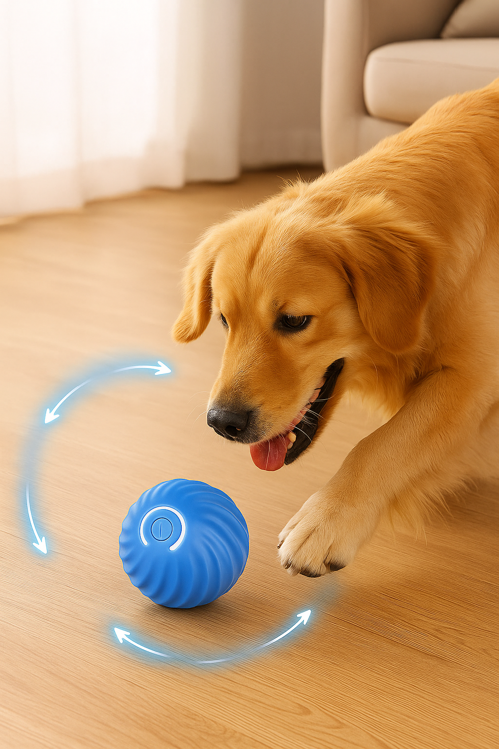 Labrador qui joue avec une balle