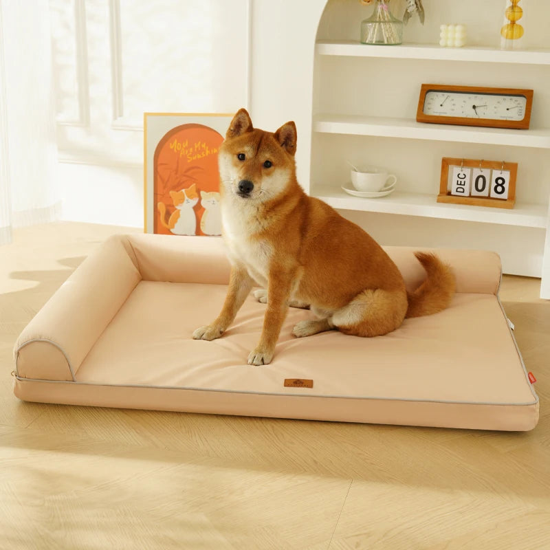 Lit Imperméable Premium pour Grands Chiens - Panier Lavable avec Housse Amovible et Base Antidérapante