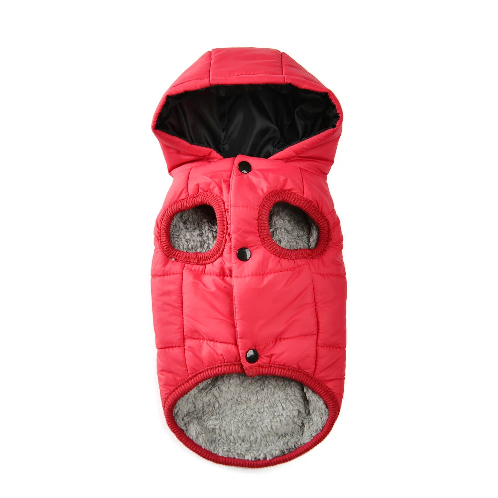 Manteau Polaire à Capuche pour Chien - Veste d'Hiver Douce et Chaude