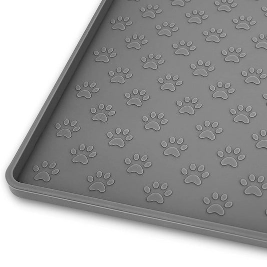 Tapis de Gamelle en Silicone avec Rebord - Protection Anti-Débordement pour Chien et Chat