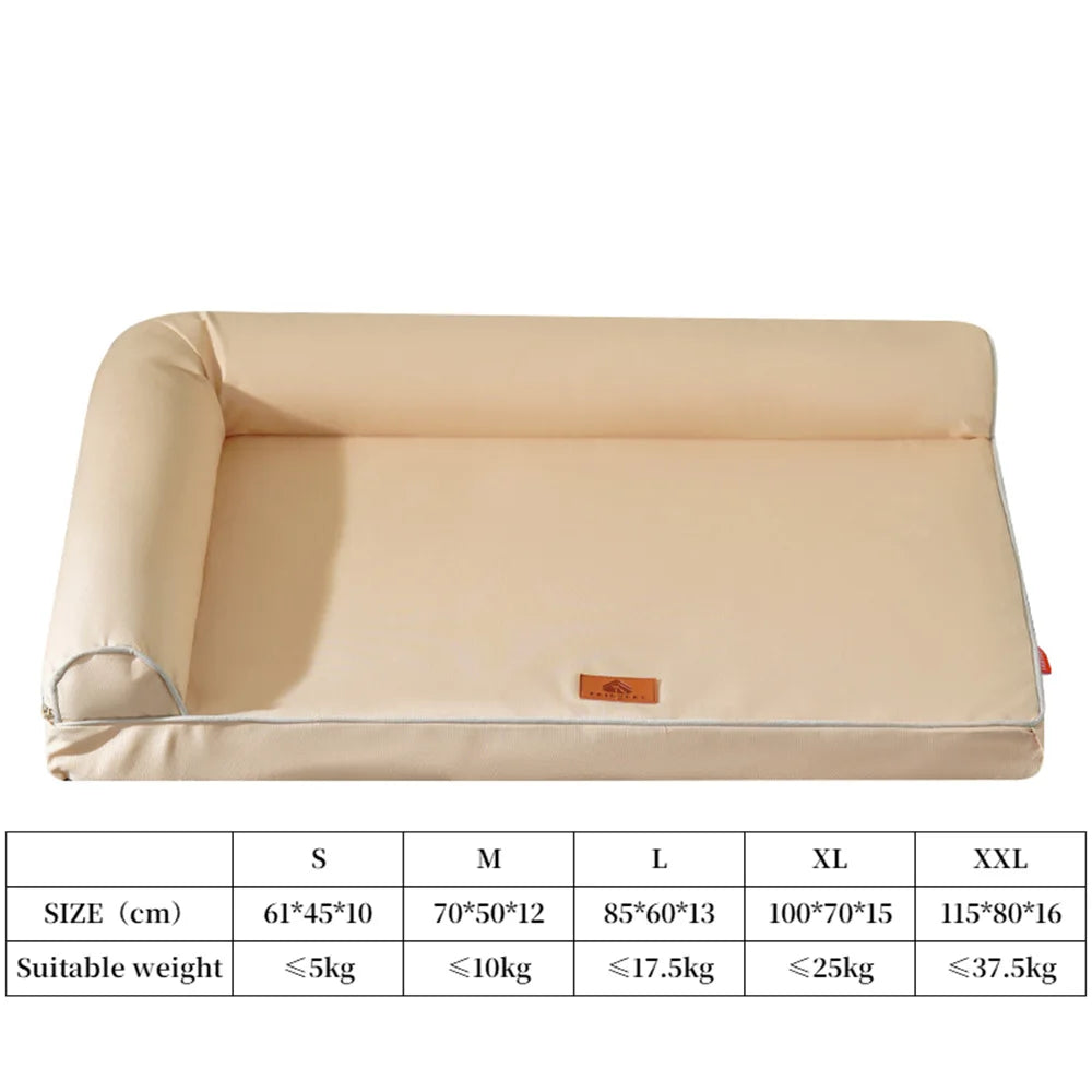 Lit Imperméable Premium pour Grands Chiens - Panier Lavable avec Housse Amovible et Base Antidérapante
