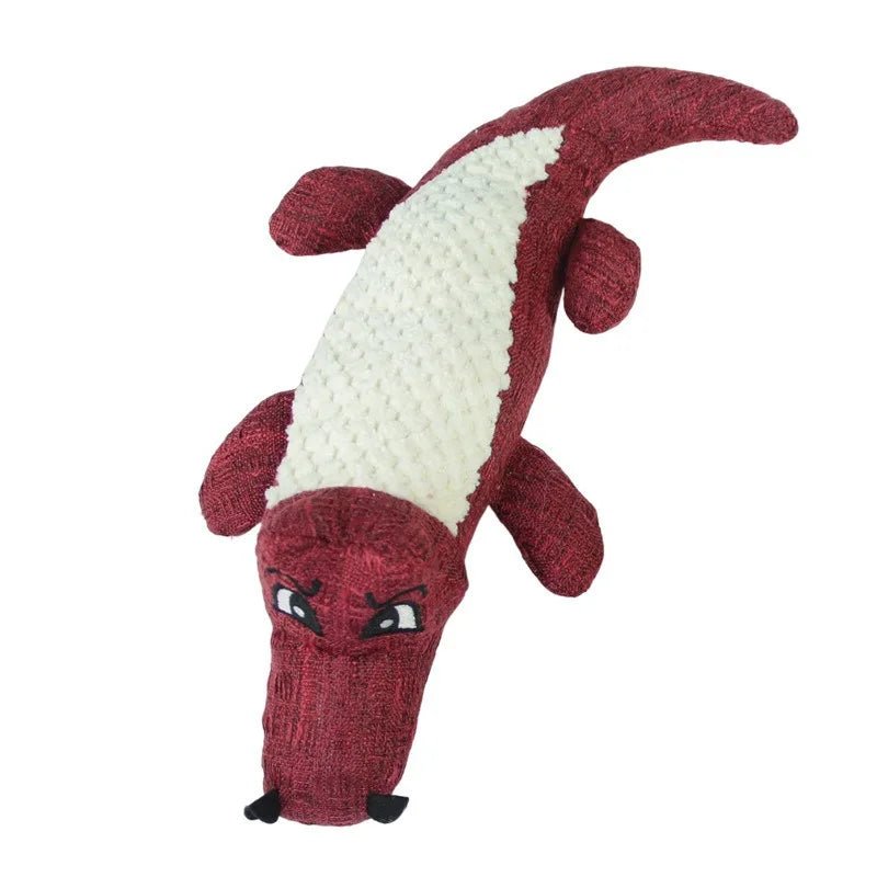 Jouets pour chien, crocodile, rouge