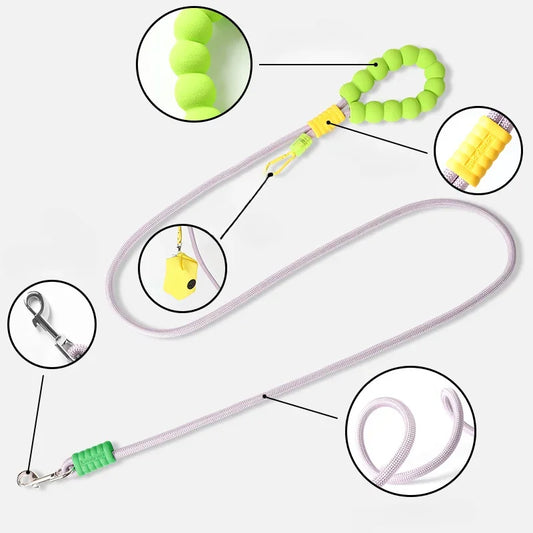 Laisse Anti-Traction Mousse Coton pour Chien - Confort et Contrôle Optimal