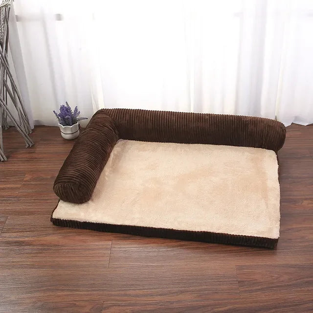 Tapis avec rebord marron