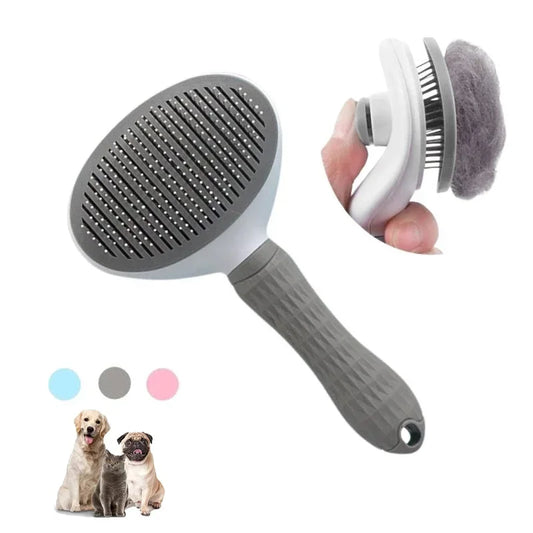 Brosse Anti-Poils Inox pour Chiens et Chats - Démêlage Professionnel