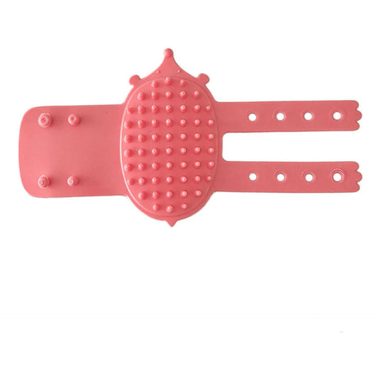 brosse murale chat table et chaise rose