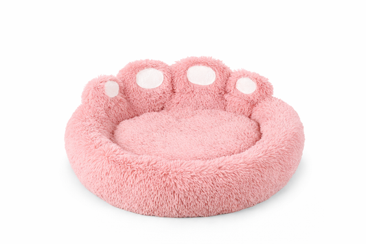 Panier Lit Patte pour Chien et Chat - Coussin Moelleux Peluche Chaud Hiver