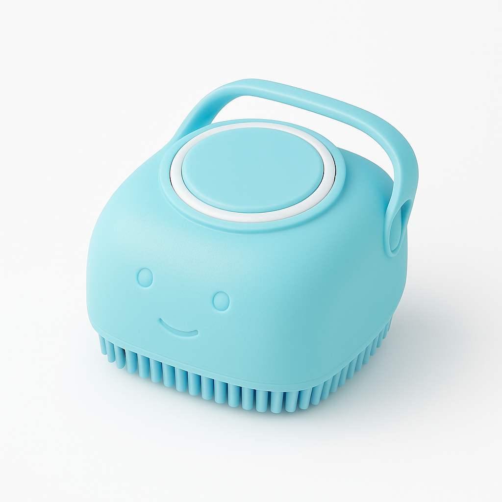 Pet Bath Massage Brush with Soap Tank - Meow Wouf Family