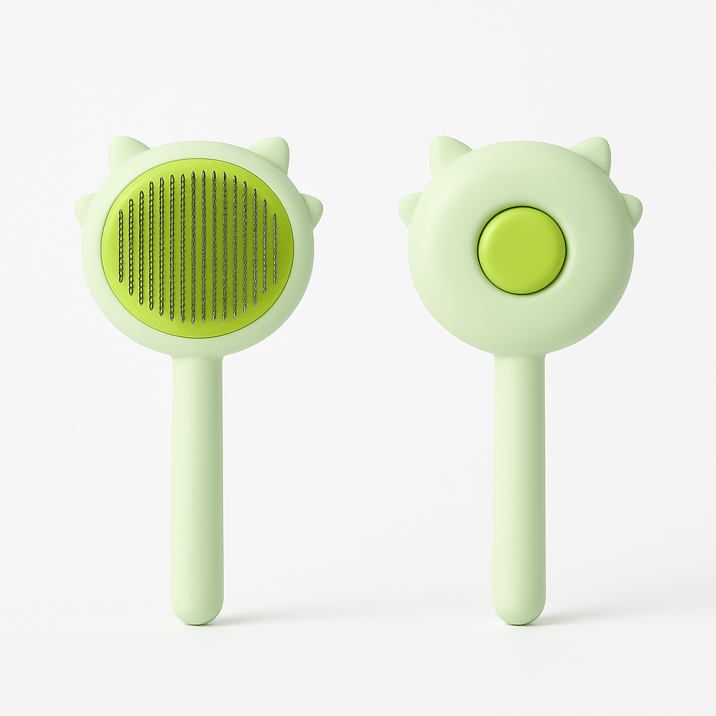 Brosse pour chat verte