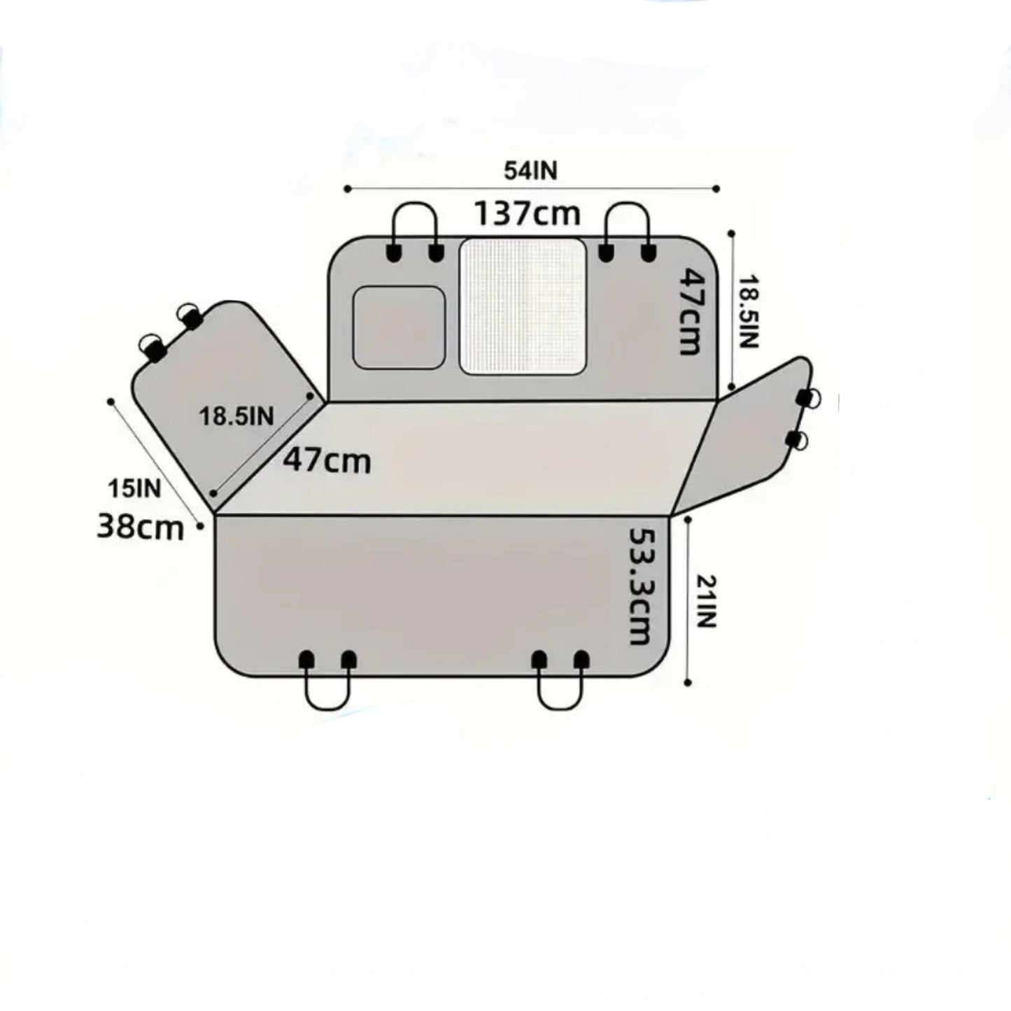 Housse Siège Auto Hamac 100% Imperméable - Protection Antidérapante Chien