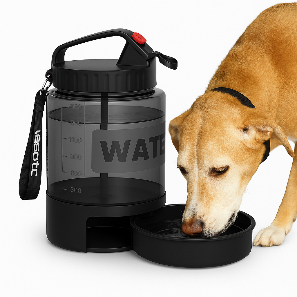 Gourde pour chien 2 en 1 pratique