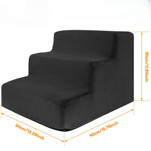 Escalier 3 Marches pour Animaux - Mousse Haute Densité Douce