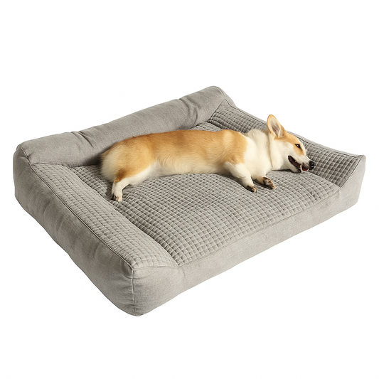 Lit Épais Lavable pour Chien - Matelas Confort 4 Saisons Déhoussable