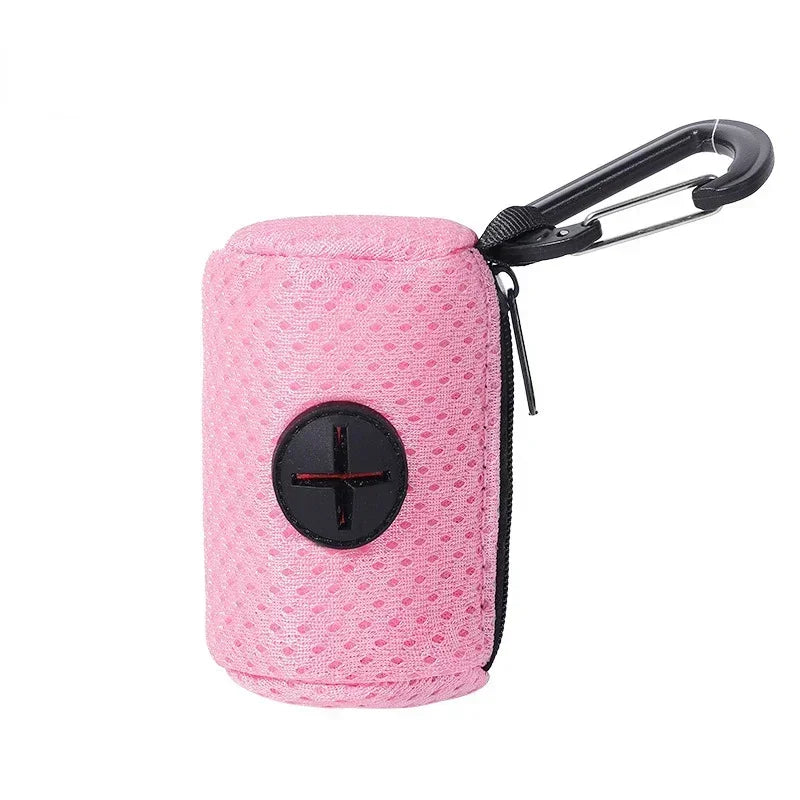 Distributeur à sac à crotte rose