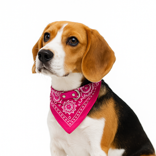Bandana rose pour chien 
