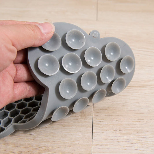 Tapis de Léchage Os pour Chien avec Ventouses - Ralentisseur Anti-Stress en Silicone