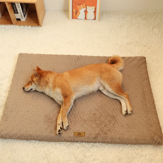 Tapis moelleux marron