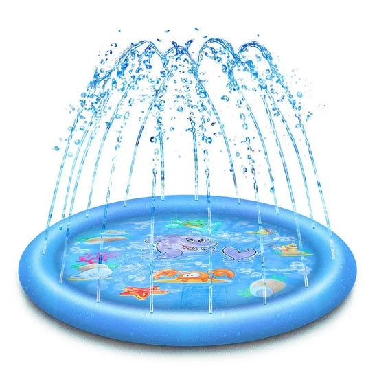 Grande Piscine Gonflable pour Animaux 150/170cm avec Tapis d'Arrosage
