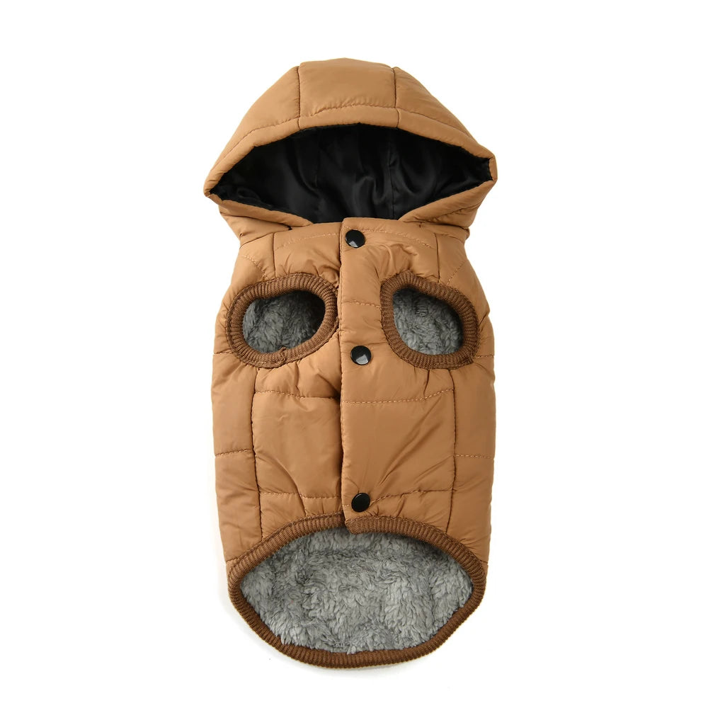 Manteau Polaire à Capuche pour Chien - Veste d'Hiver Douce et Chaude