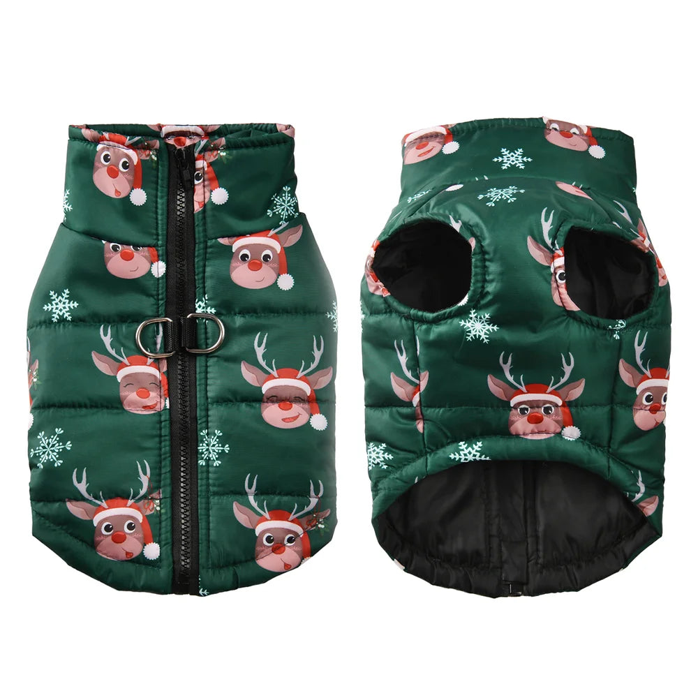 Manteau de Noël pour Chien - Veste Imperméable Motif Festif