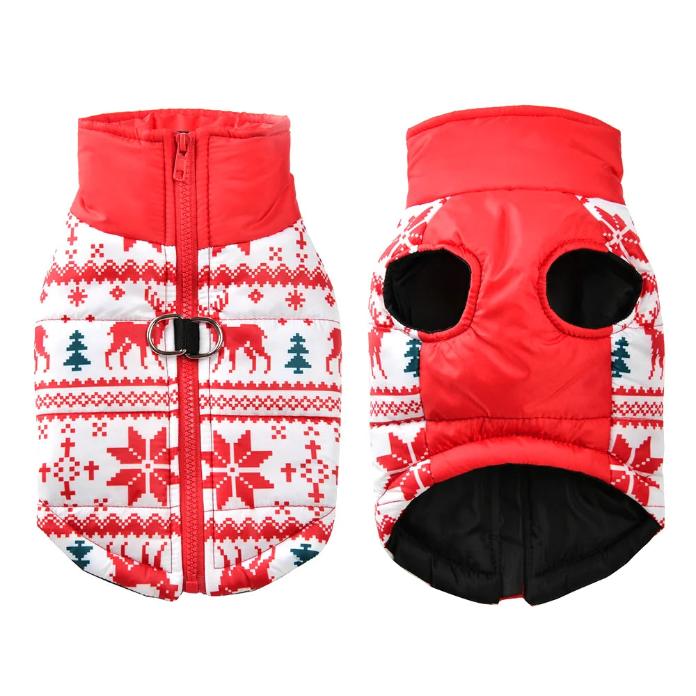 Manteau de Noël pour Chien - Veste Imperméable Motif Festif