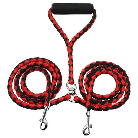 Laisse double pour grand chien