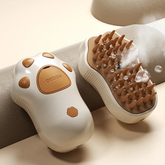 brosse a vapeur pattes de chat marron