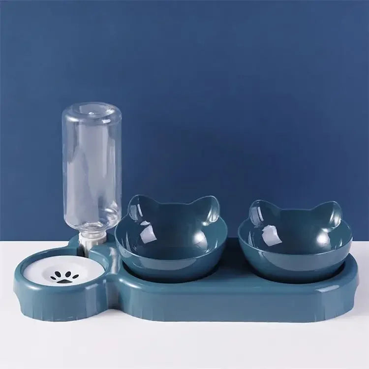 Gamelle deux en bleu foncé avec gourde