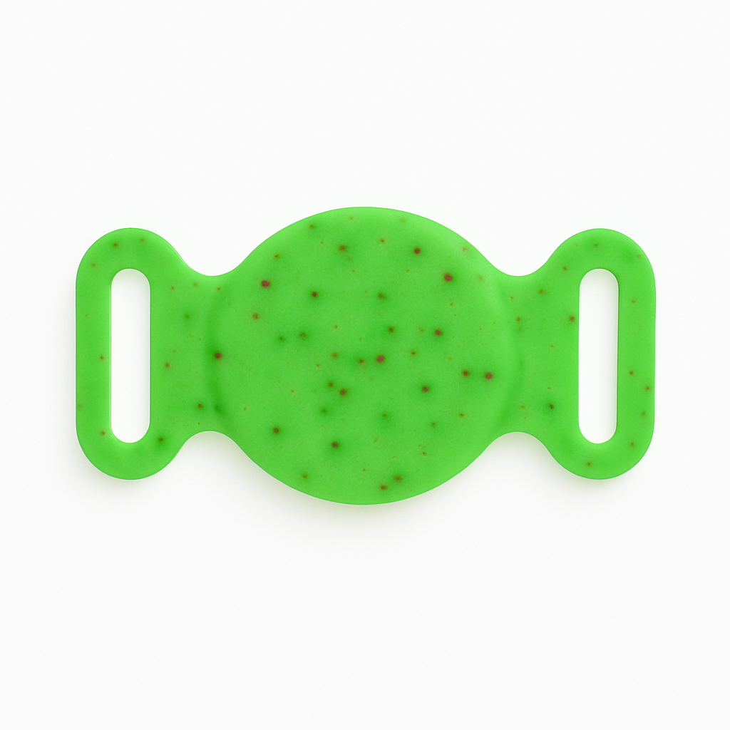 Protection AirTag Luminescente pour Collier Animal - Design Floral Phosphorescent